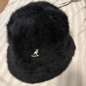 Kangol Black Textured Bucket Hat